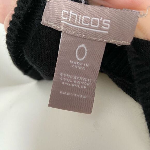 Chicos Feathered Fringe Cardigan 90s Y2K Clueless - Picture 3 of 6